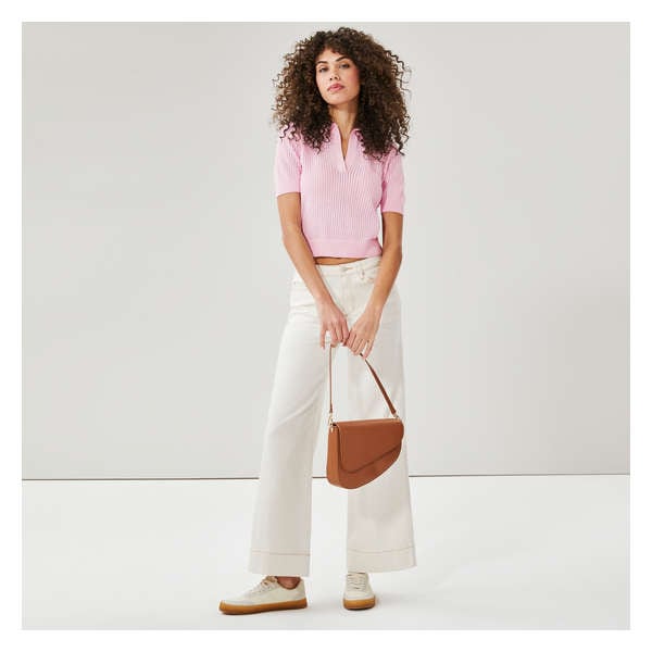 Short Sleeve Pullover - Pale Pink