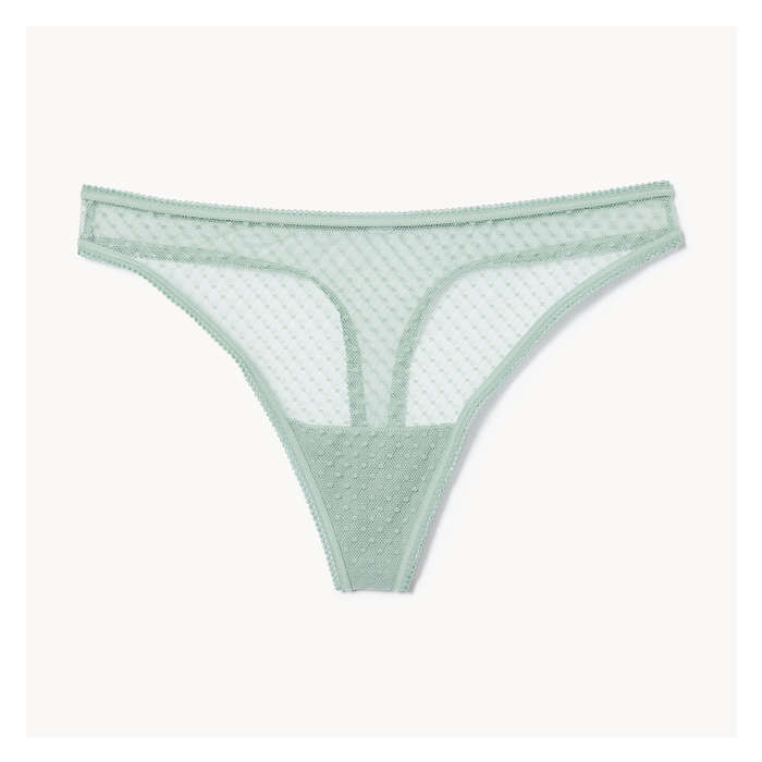 Women's Mesh Thong - Green
