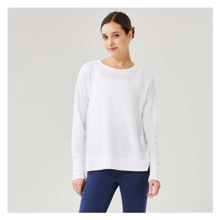 Women's Active Terry Pullover - White