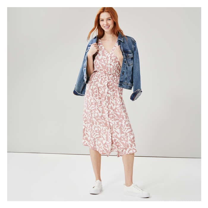 Aux Femmes Robe midi à pinces