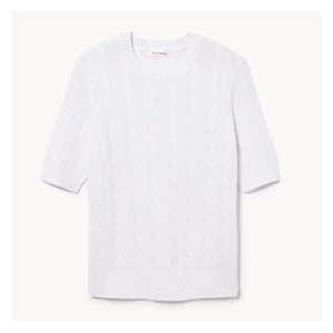 Cable Knit Pullover - Bright White