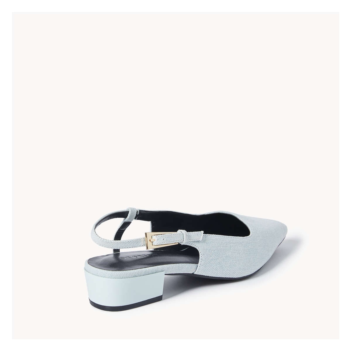 Denim Slingback Heels