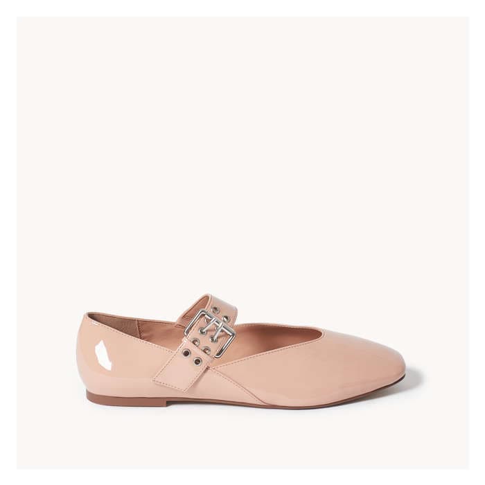 Women's Patent Buckle Flats