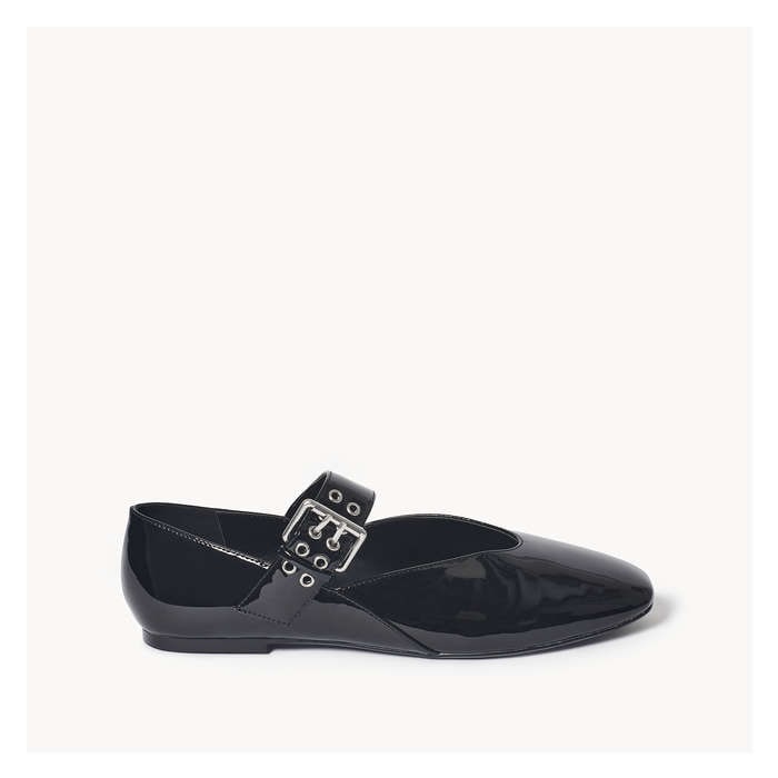 Women's Patent Buckle Flats