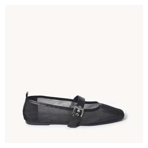 Mesh Ballet Flats - Black