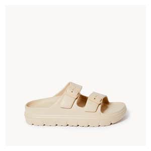 Platform Double Buckle Sandals - Sand