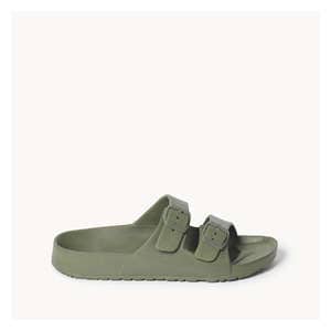 Double Buckle Sandals - Olive