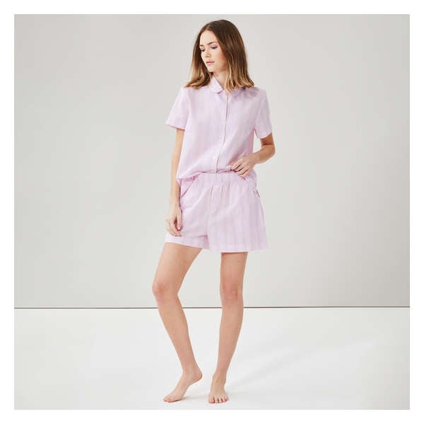 Poplin Pajama Short - Light Pink