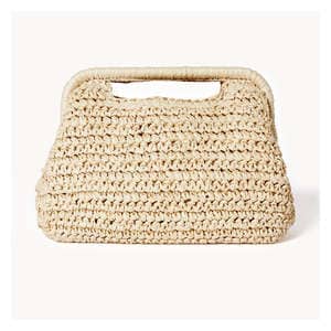 Raffia Clutch - Light Taupe