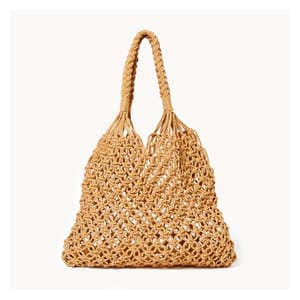 Macrame Tote - Light Taupe