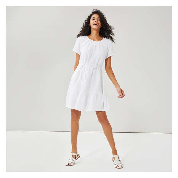 Cotton Gauze Mini Dress - Bright White