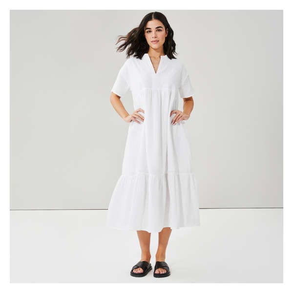Cotton Gauze Maxi Dress - Bright White