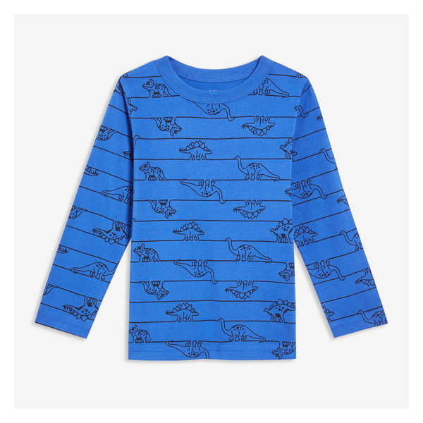 Toddler Boys' Printed Long Sleeve - Blue