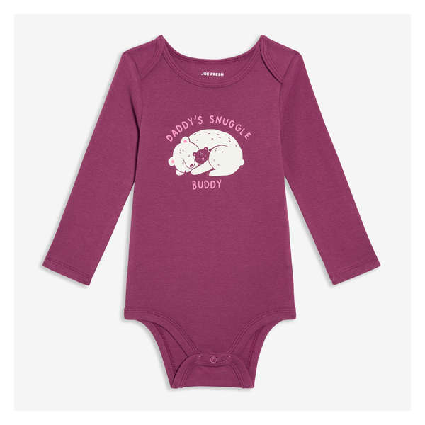 Baby Girls' Graphic Bodysuit - Purple Cabbage