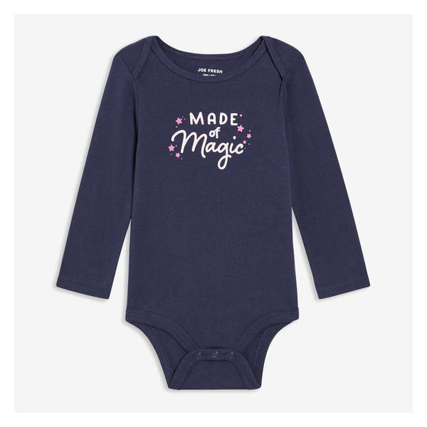 Baby Girls' Graphic Bodysuit - Dark Navy