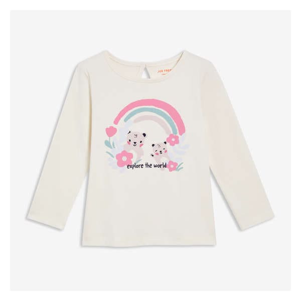 Baby Girls' Graphic Long Sleeve - Ivory