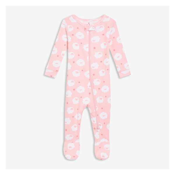 Baby Girls' Double-Zip Footed Sleeper - Pink