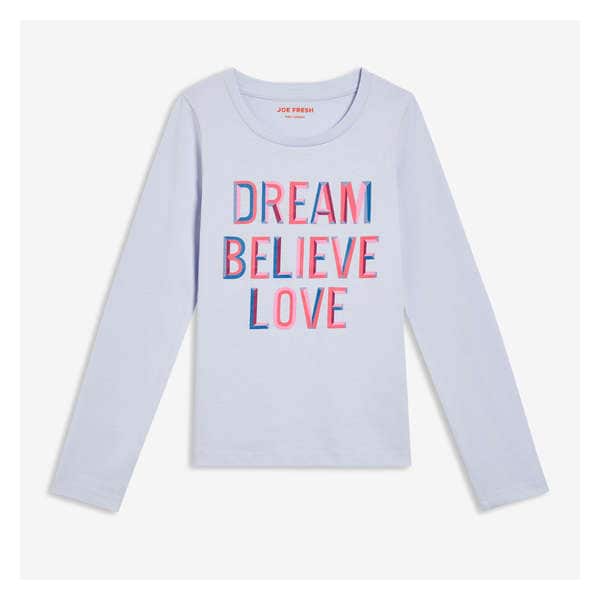 Kid Girls' Graphic Long Sleeve - Pale Blue