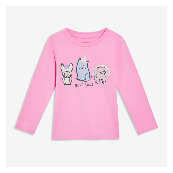 Toddler Girls' Graphic Long Sleeve - Mauve