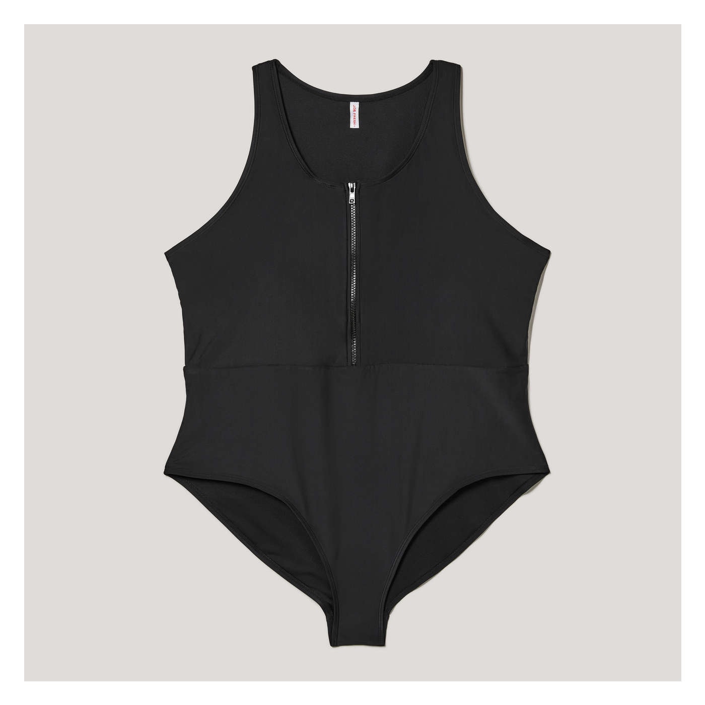 Half-Zip Swimsuit in Black from Joe Fresh
