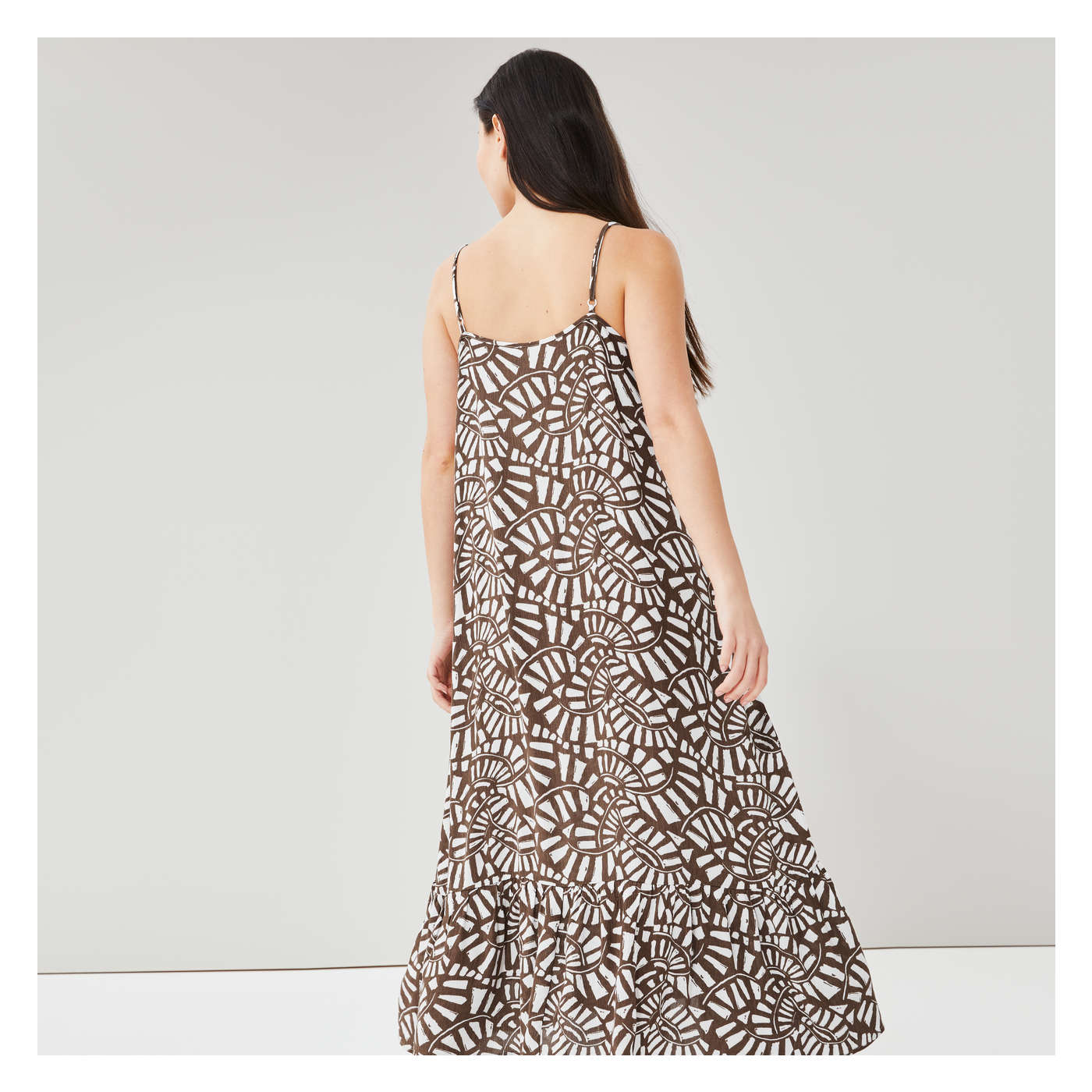 Maxi Dress Cover-Up in Dark Brown from Joe Fresh