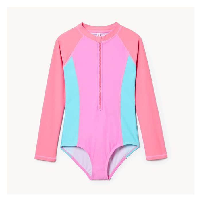 Kid Girls' Rash Guard Swimsuit