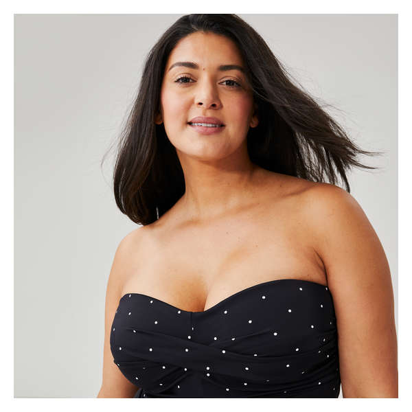 Women+ Twist Front Bikini Top - Black