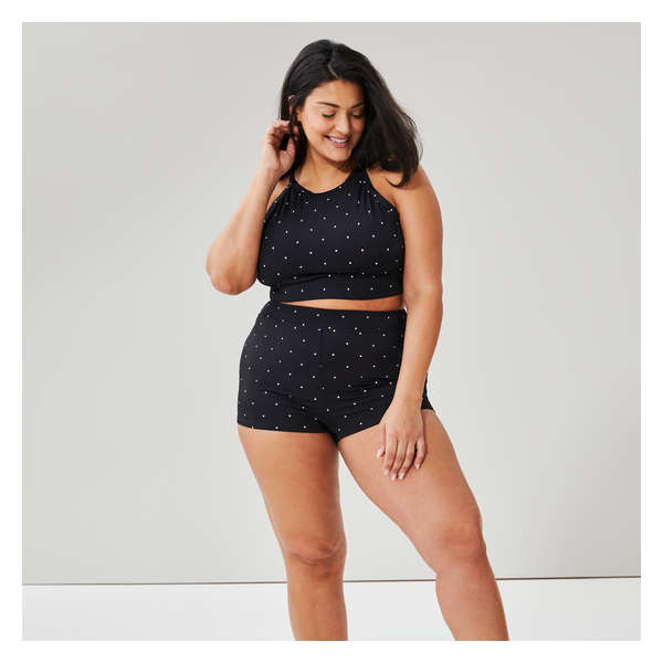 Women+ High Neck Bikini Top - Black