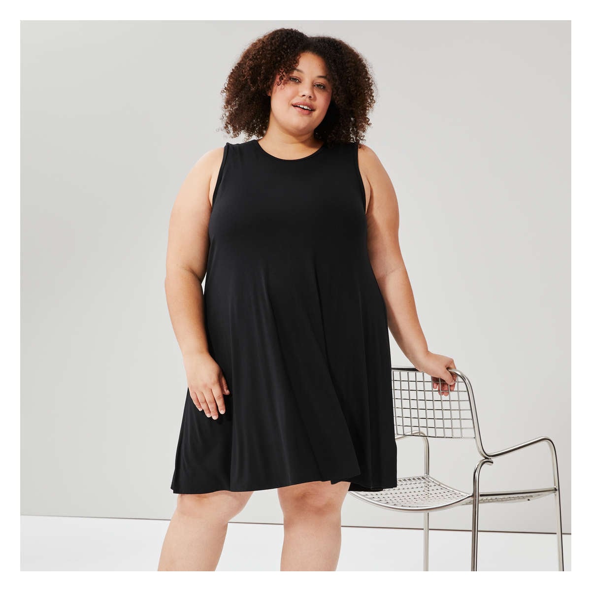 Women+ Swing Dress in Black from Joe Fresh