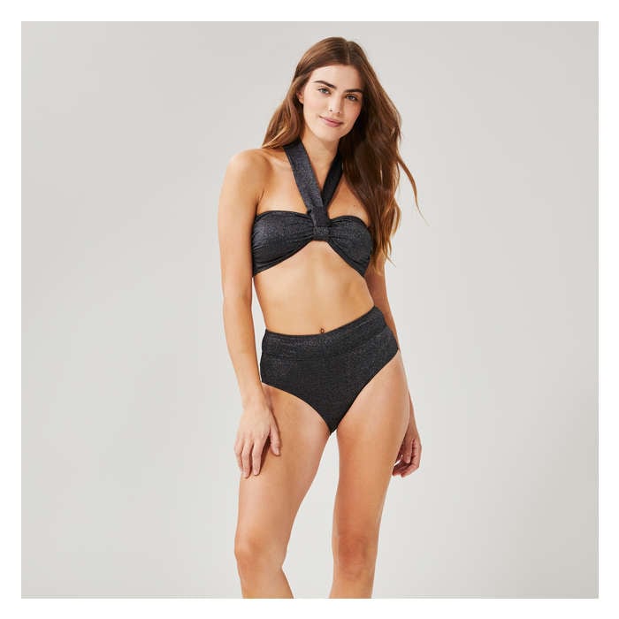 Aux Femmes Haut de maillot bandeau multi-usage - Noir