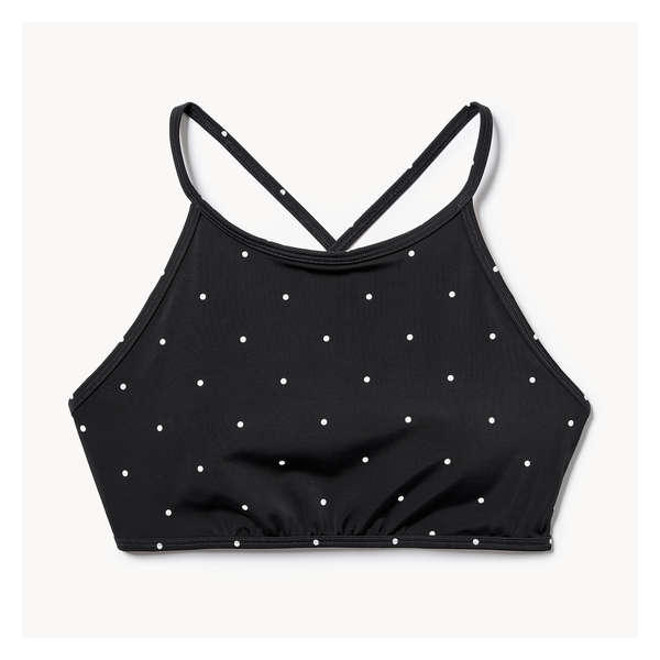 High Neck Bikini Top - Black
