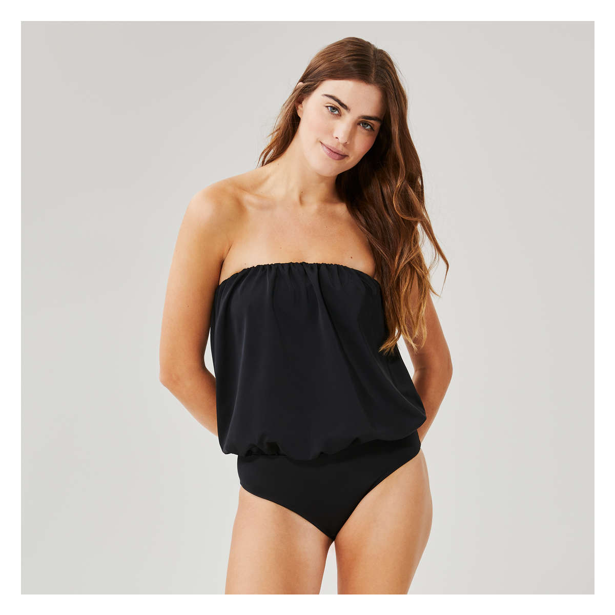 Halter Neck Swimsuit in Black from Joe Fresh