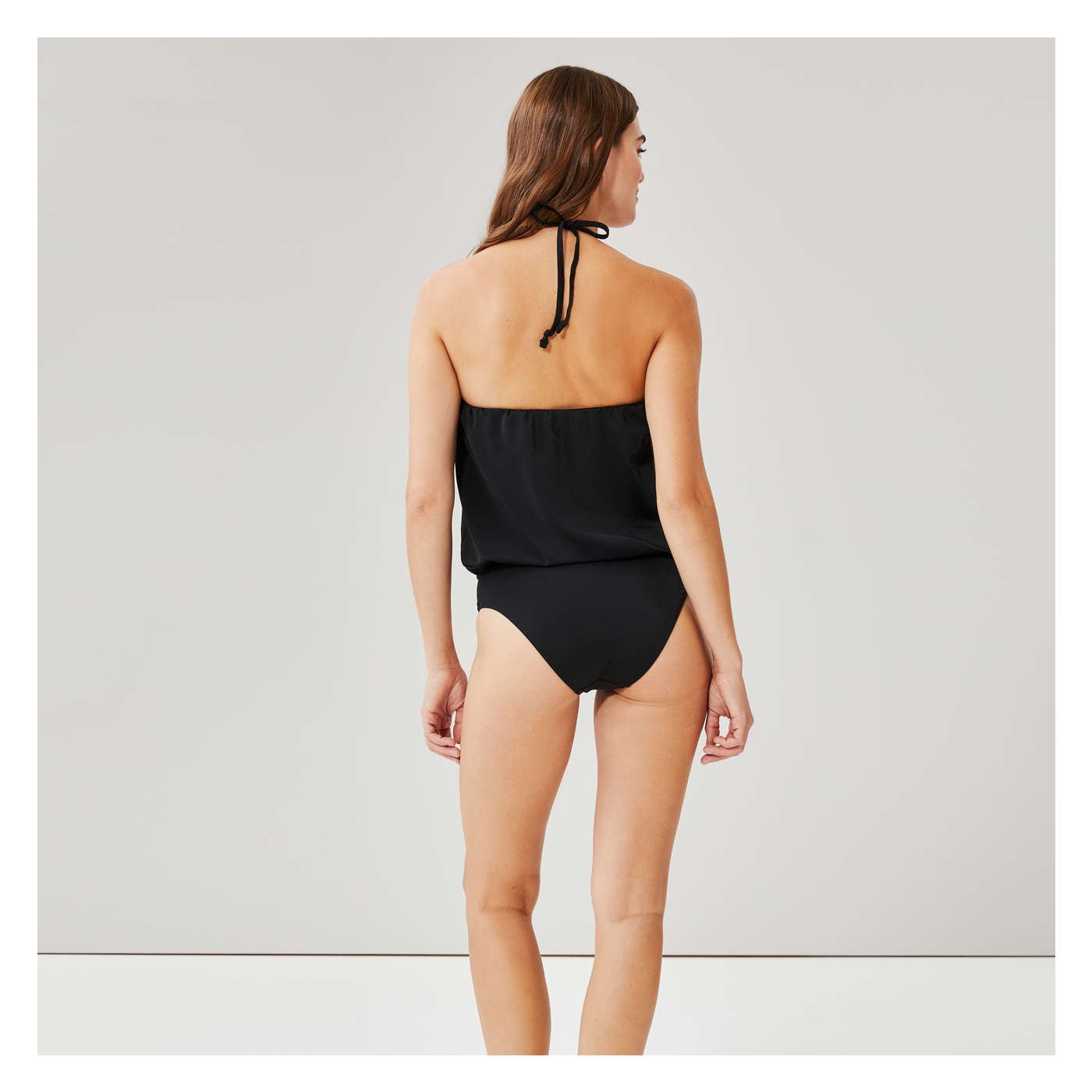 Halter Neck Swimsuit in Black from Joe Fresh