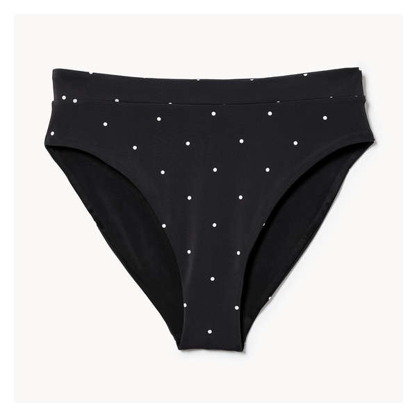 Reversible High Rise Bikini Bottom - Black