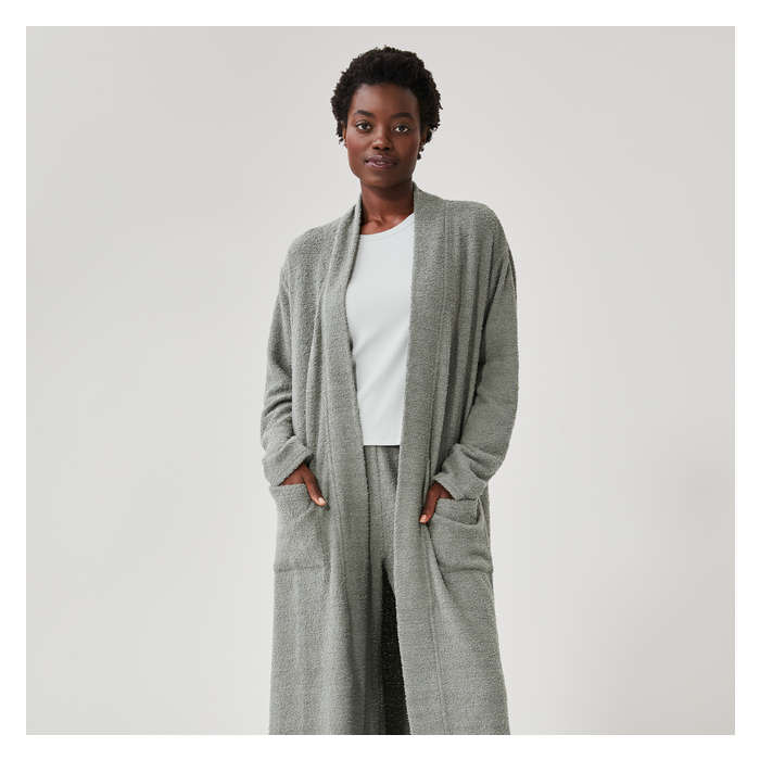 Women's Chenille Sleep Cardigan - Grey