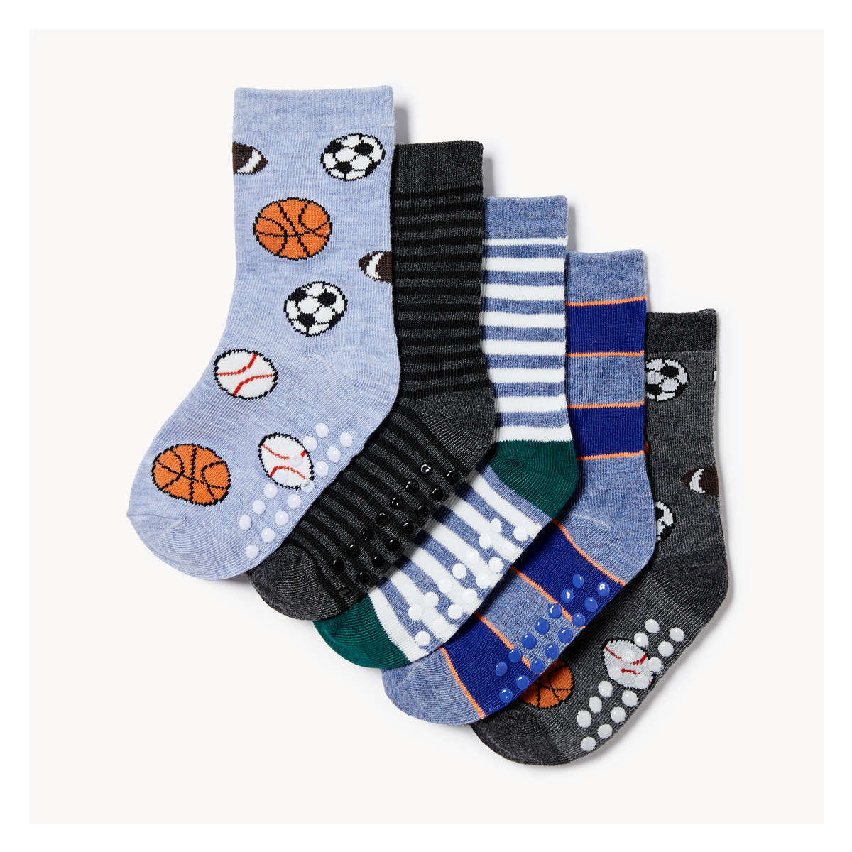 Toddler Boys 5 Pack Socks