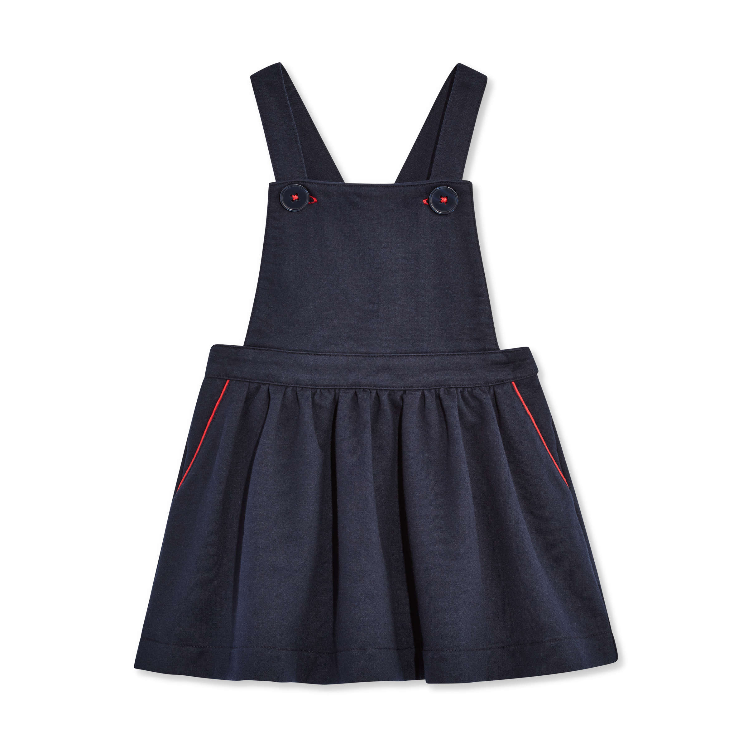 girls black overall dress