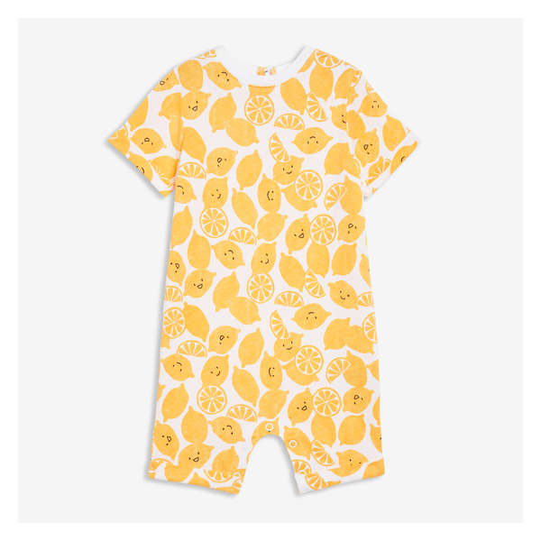 Baby Boys' Printed Romper - Bright Yellow