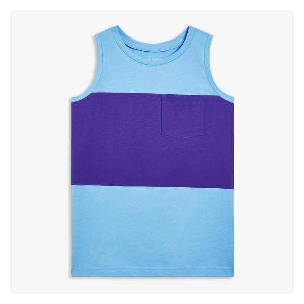 Kid Boys' Colour Block Tank - Light Blue