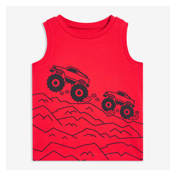 Toddler Boys' Printed Tank - Red
