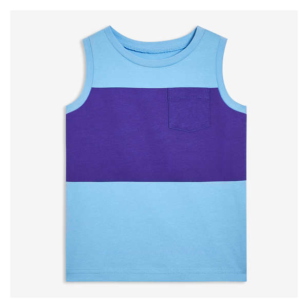 Toddler Boys' Colour Block Tank - Light Blue