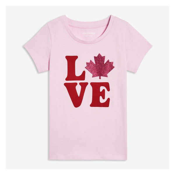 Kid Girls' Canada Tee - Pastel Pink