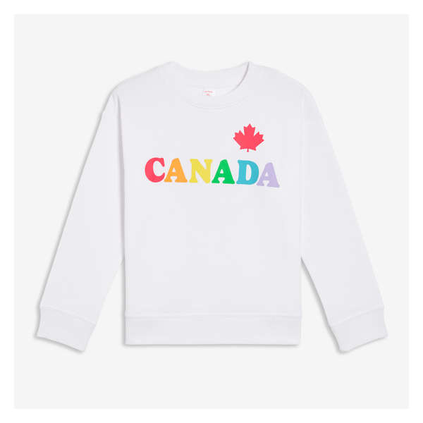 Kid Girls' Canada Sweatshirt - White