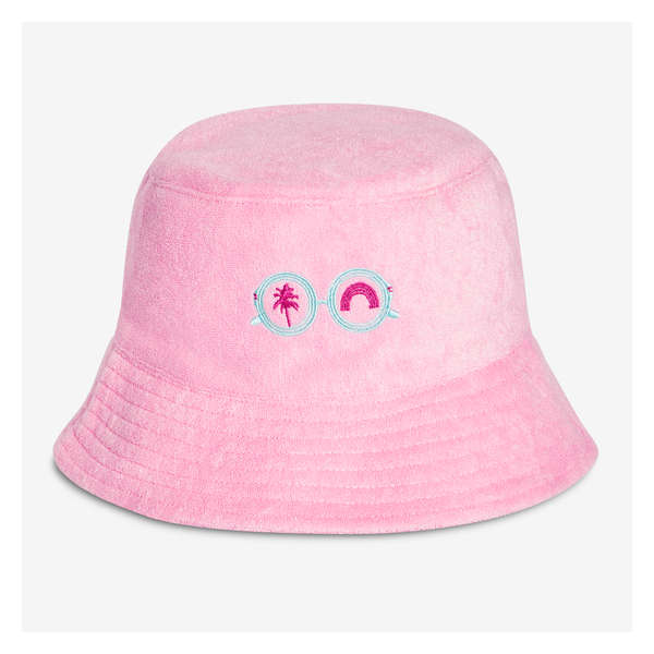 Kid Girls' Terry Towel Bucket Hat - Pink