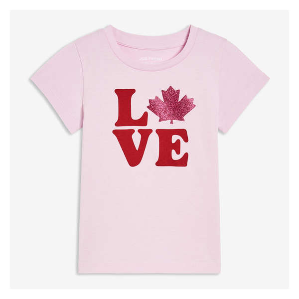 Toddler Girls' Canada Tee - Pastel Pink