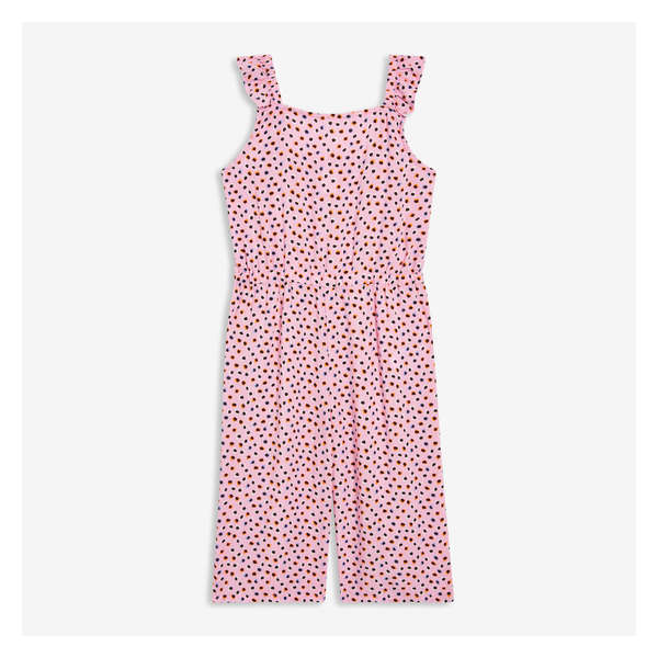 Toddler Girls' Printed Crop Jumpsuit - Mauve