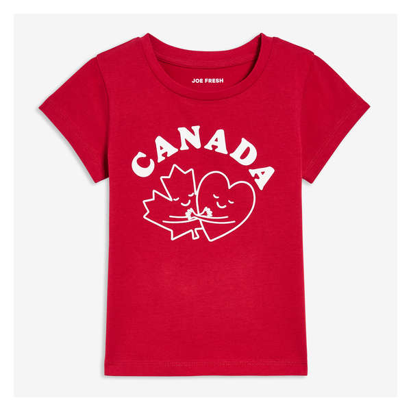 Toddler Girls' Canada Tee - Red