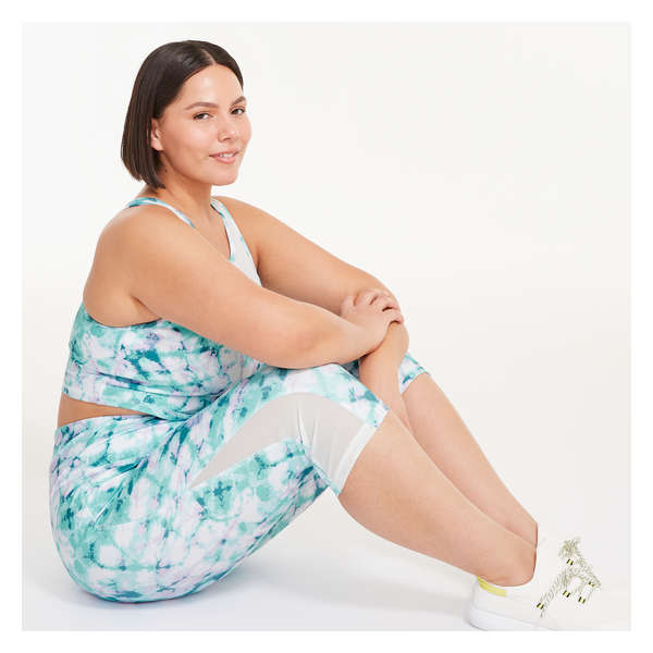 Women+ Printed Side Mesh Active Legging - Blue