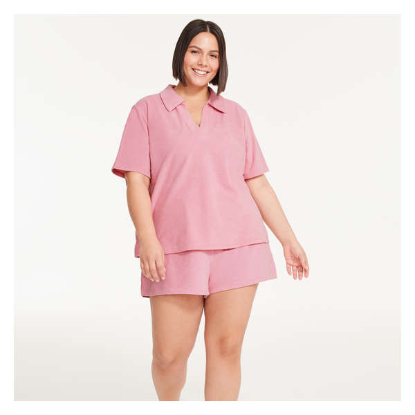 Women+ French Terry Short - Pink