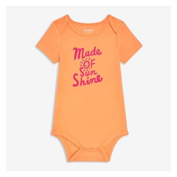 Baby Girls' Graphic Bodysuit - Orange